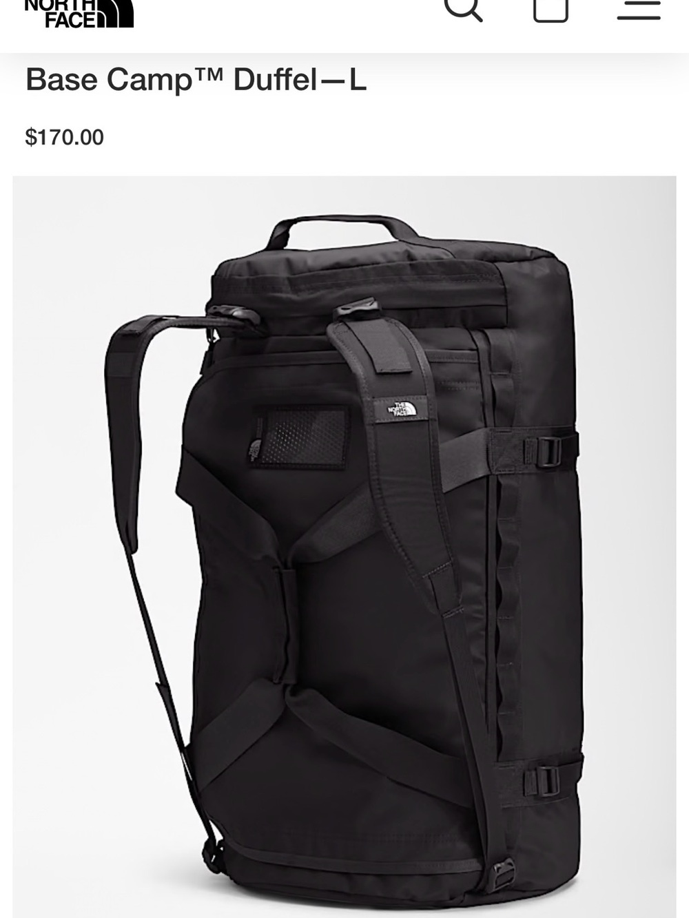 The North Face Base Camp Duffel L - Black - Picture 2 of 6